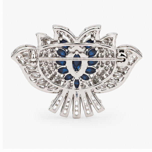 Royal Sapphire Bloom Brooch ✨
