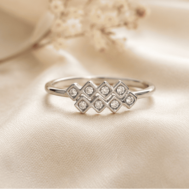 Minimalist 925 Sterling Silver CZ Ring  | Women’s Silver Jewellery