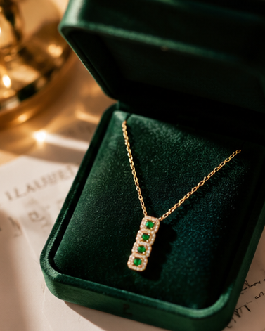 Emerald Luxe Pendant Necklace ✨