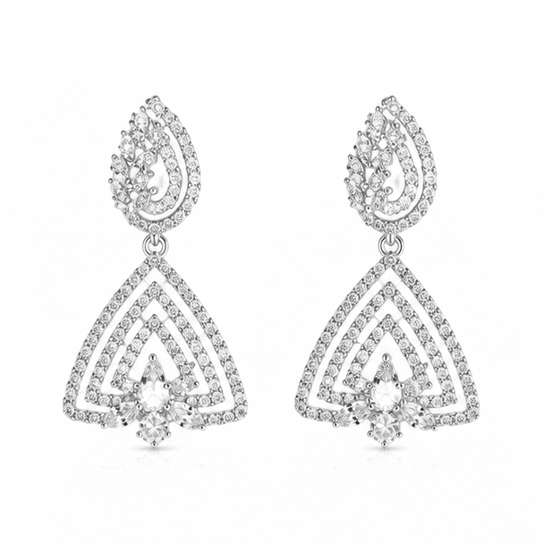Drop Earrings with Cubic Zirconia