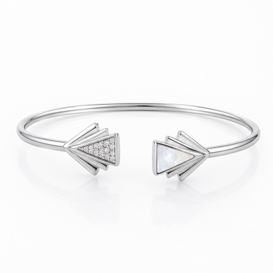 Vrindae Argente Astera Arrow Cuff Bracelet in 925 sterling silver 