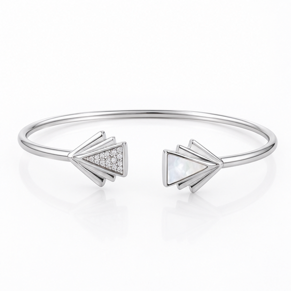 Vrindae Argente Astera Arrow Cuff Bracelet in 925 sterling silver 