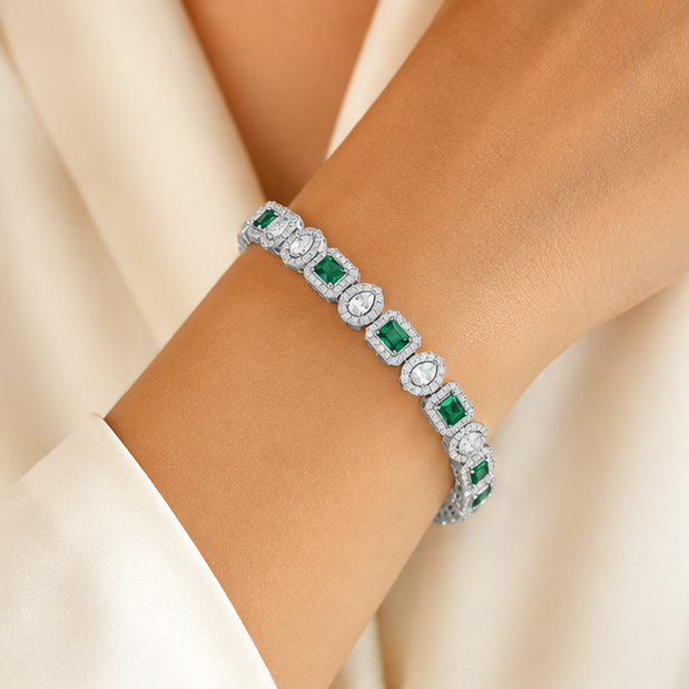 green tennis braclet