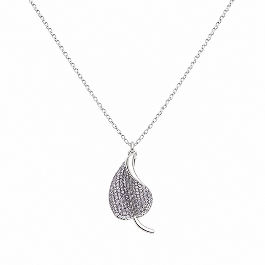 lavender leaf necklace