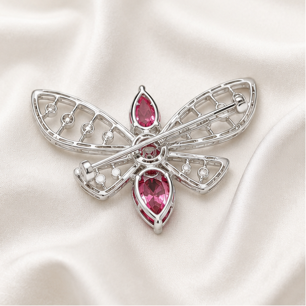 silver brooch back