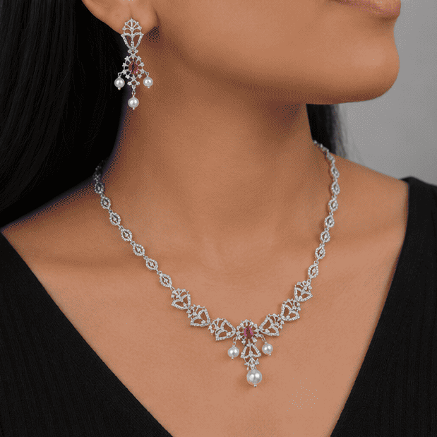silver necklace 